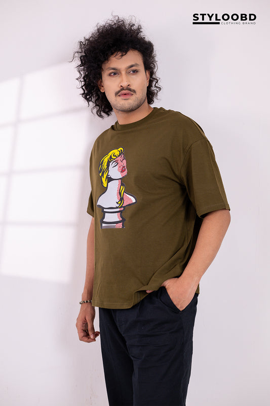 Premium Pop Art Female Bust Graphic T-Shirt – Retro Artistic Unisex Tee