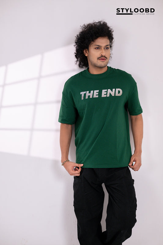 Oversized Unisex T-Shirt – "THE END" Graphic Tee