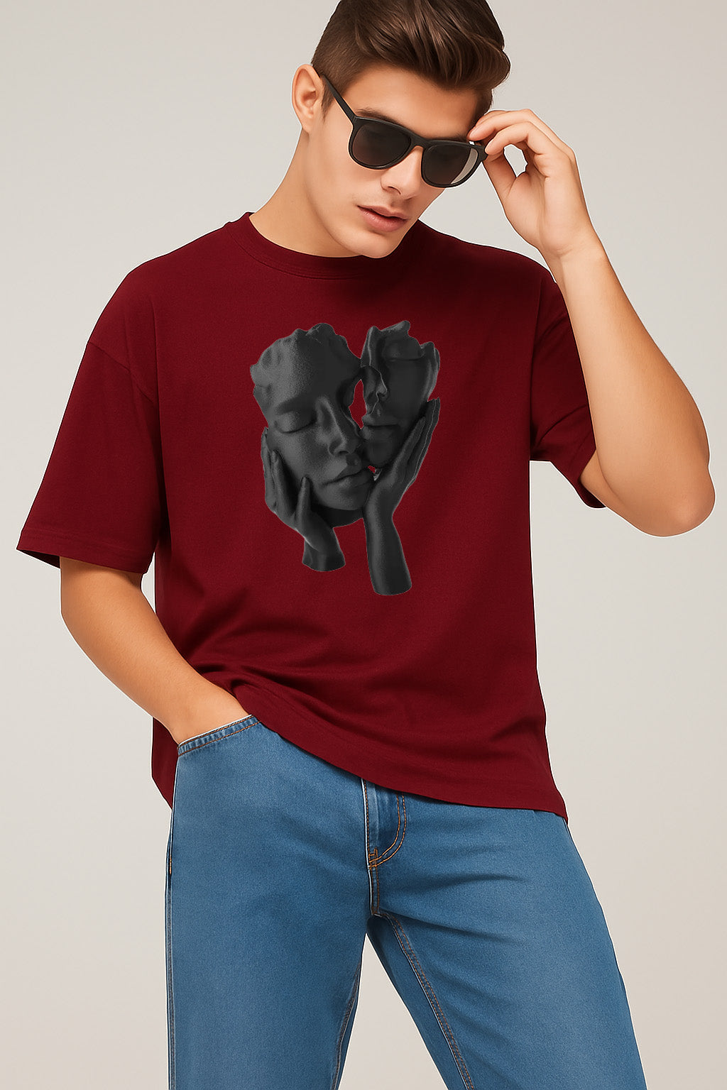 Premium Double Face Sculpture Graphic T-Shirt β Artistic Unisex Tee