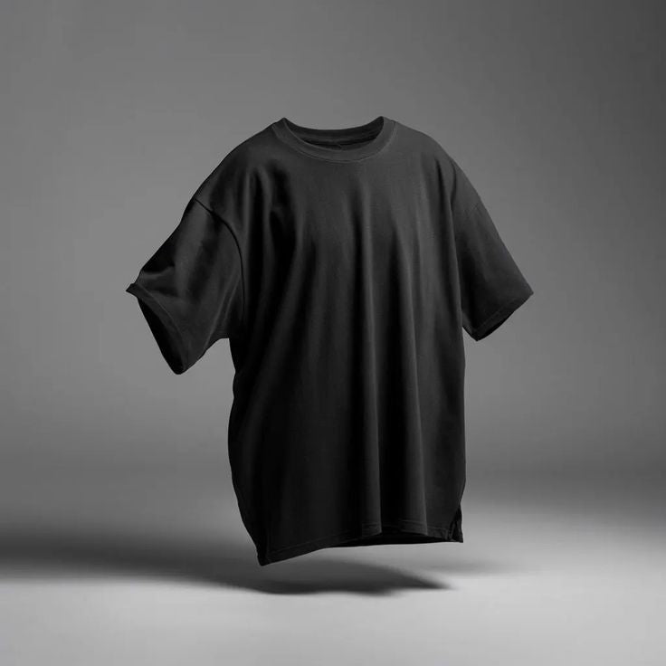 Minimalist Black Drop Shoulder Oversized T-Shirt β Unisex Streetwear