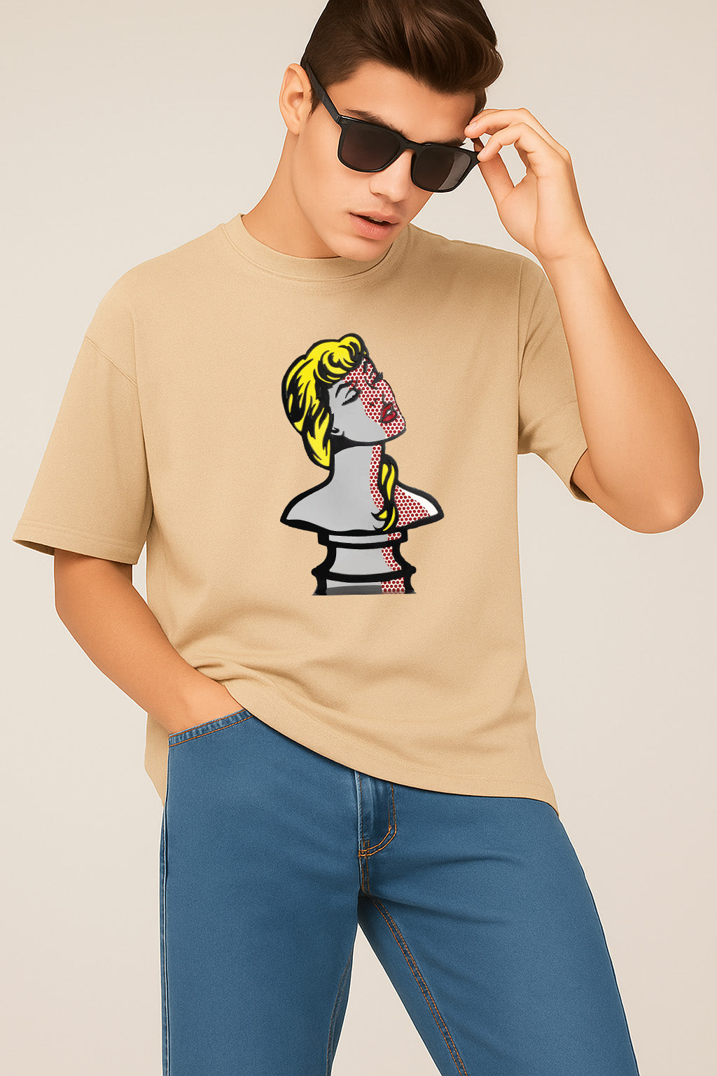 Premium Pop Art Female Bust Graphic T-Shirt β Retro Artistic Unisex Tee