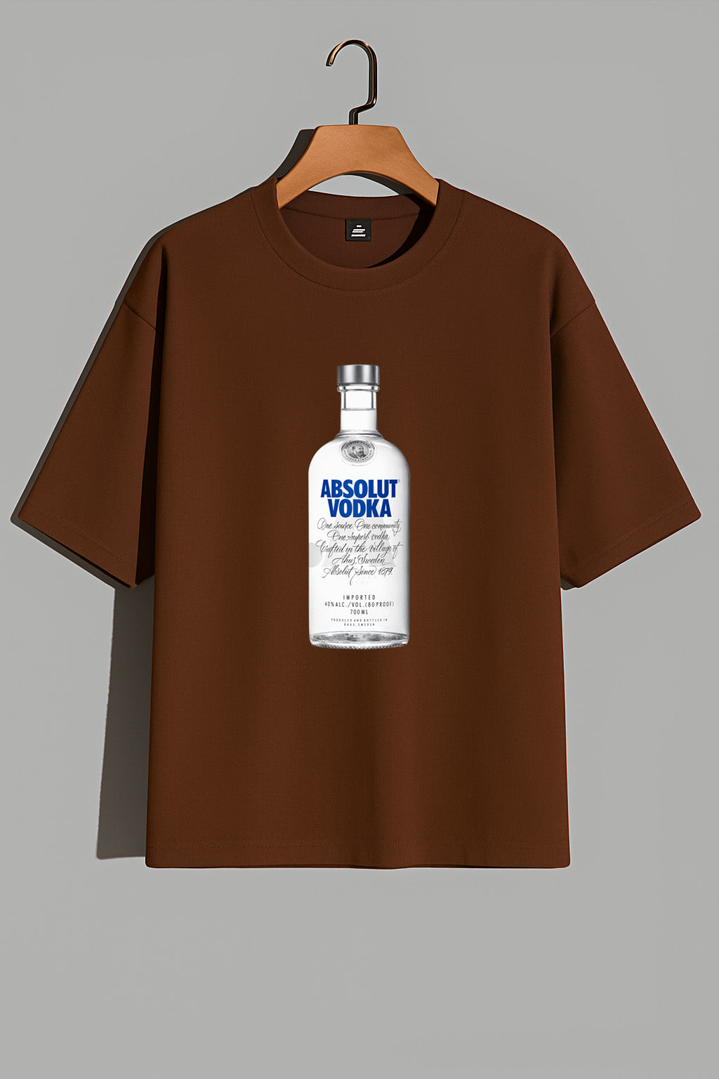 Premium Cool Graphic Tee with Absolut Vodka Print