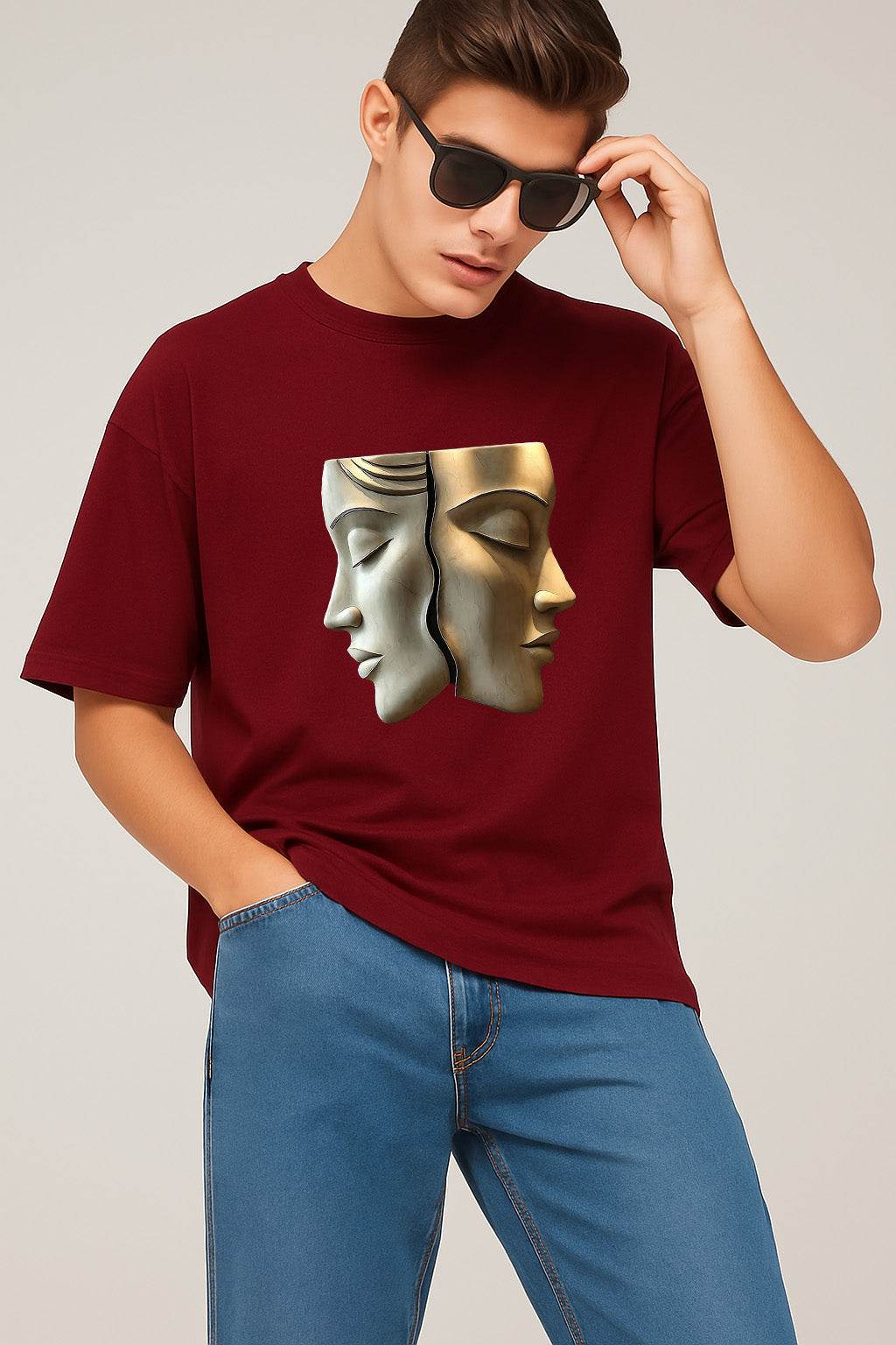 Premium Dual Face Sculpture Graphic T-Shirt β Elegant Artistic Unisex Tee