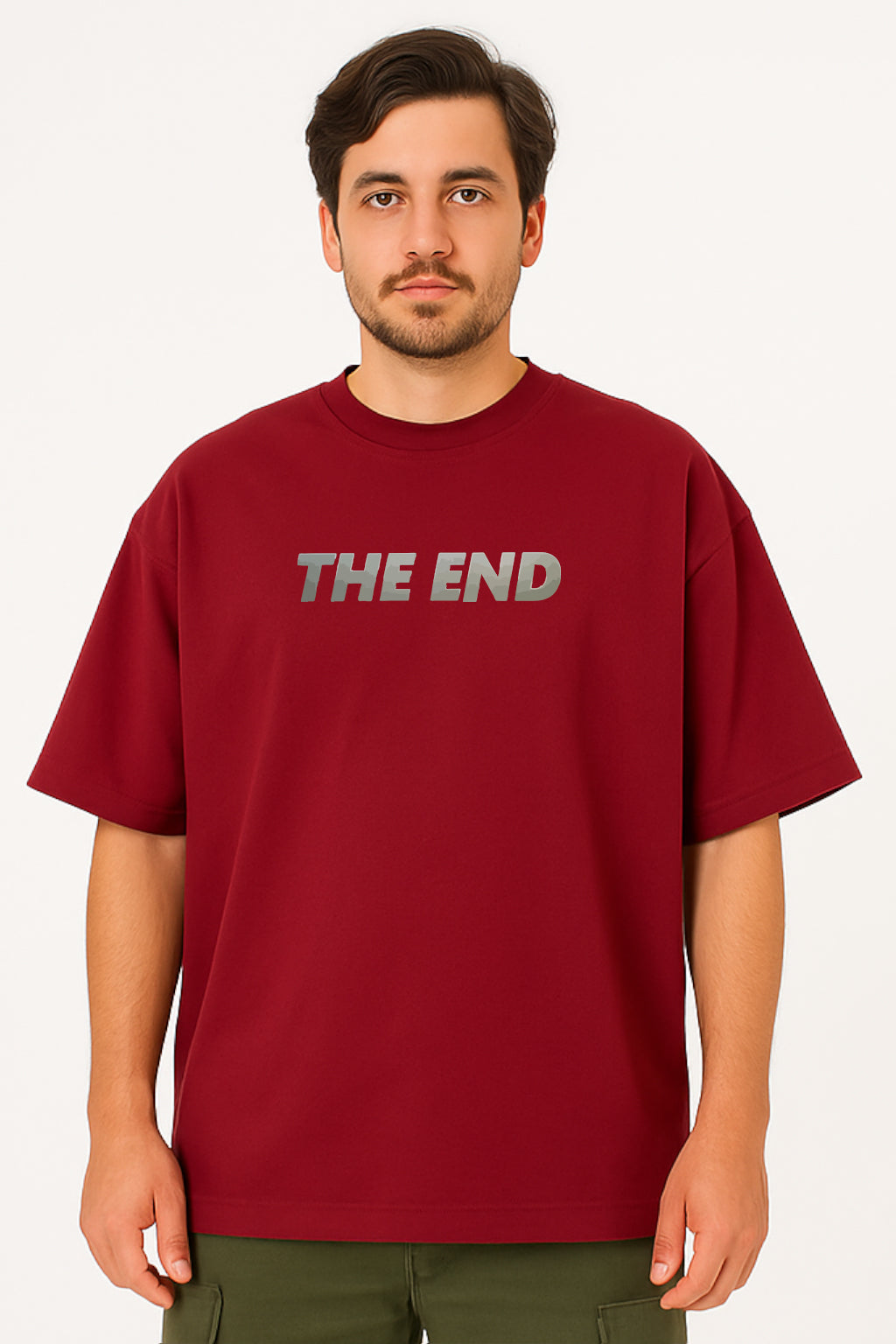 Oversized Unisex T-Shirt β "THE END" Graphic Tee