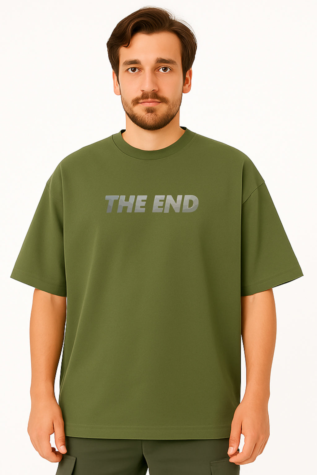 Oversized Unisex T-Shirt β "THE END" Graphic Tee