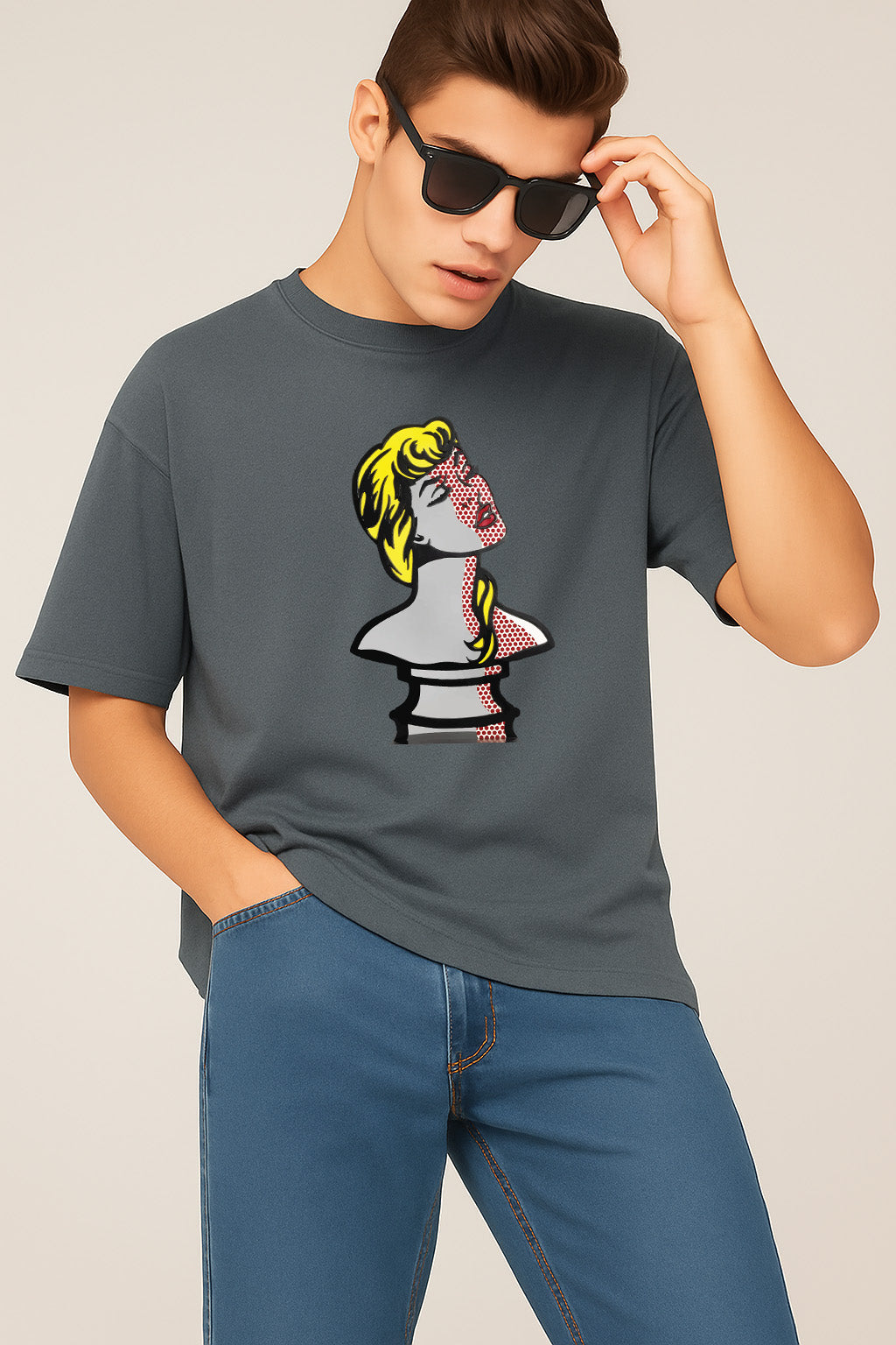 Premium Pop Art Female Bust Graphic T-Shirt β Retro Artistic Unisex Tee