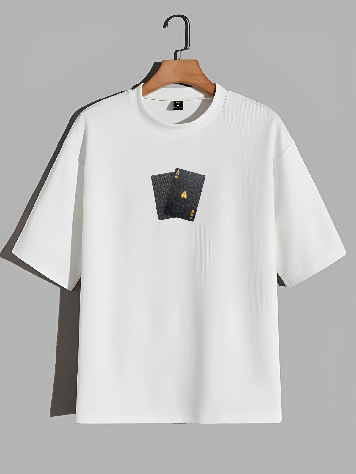 Premium Ace Pair Graphic Oversized Tee
