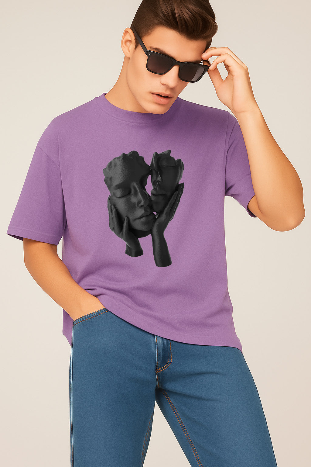 Premium Double Face Sculpture Graphic T-Shirt β Artistic Unisex Tee