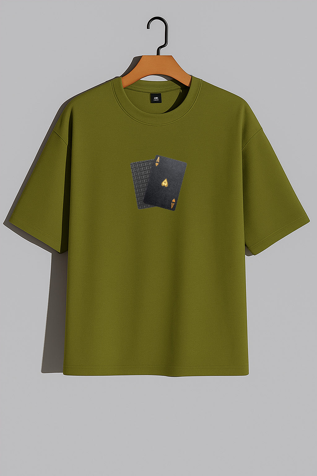 Premium Ace Pair Graphic Oversized Tee