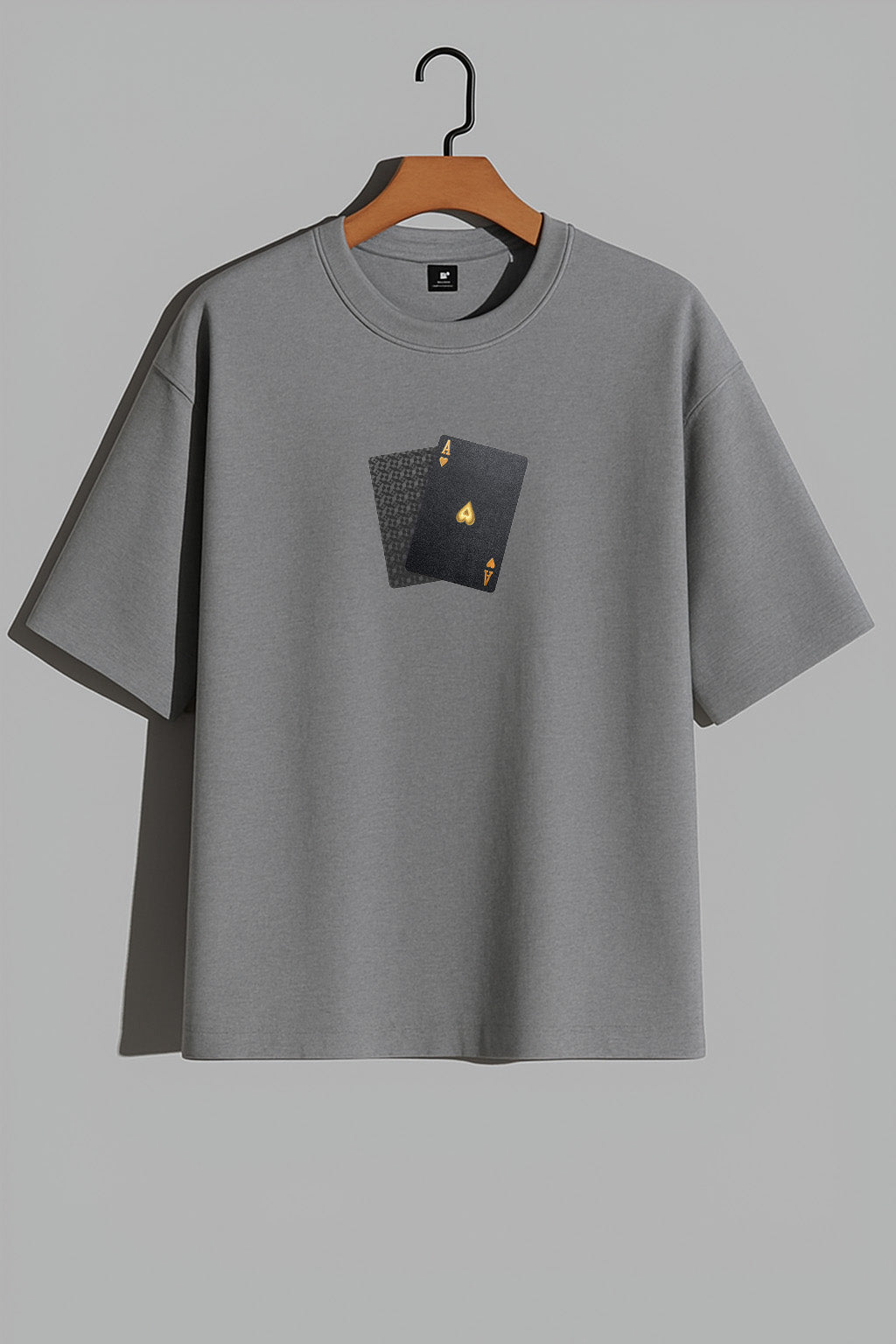 Premium Ace Pair Graphic Oversized Tee