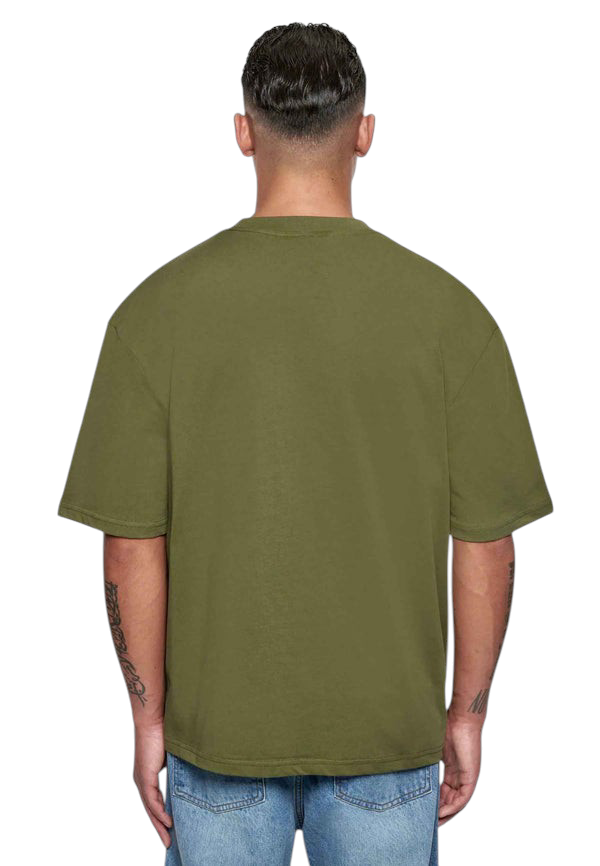 Minimalist Olive Drop Shoulder Oversized T-Shirt β Unisex Streetwear
