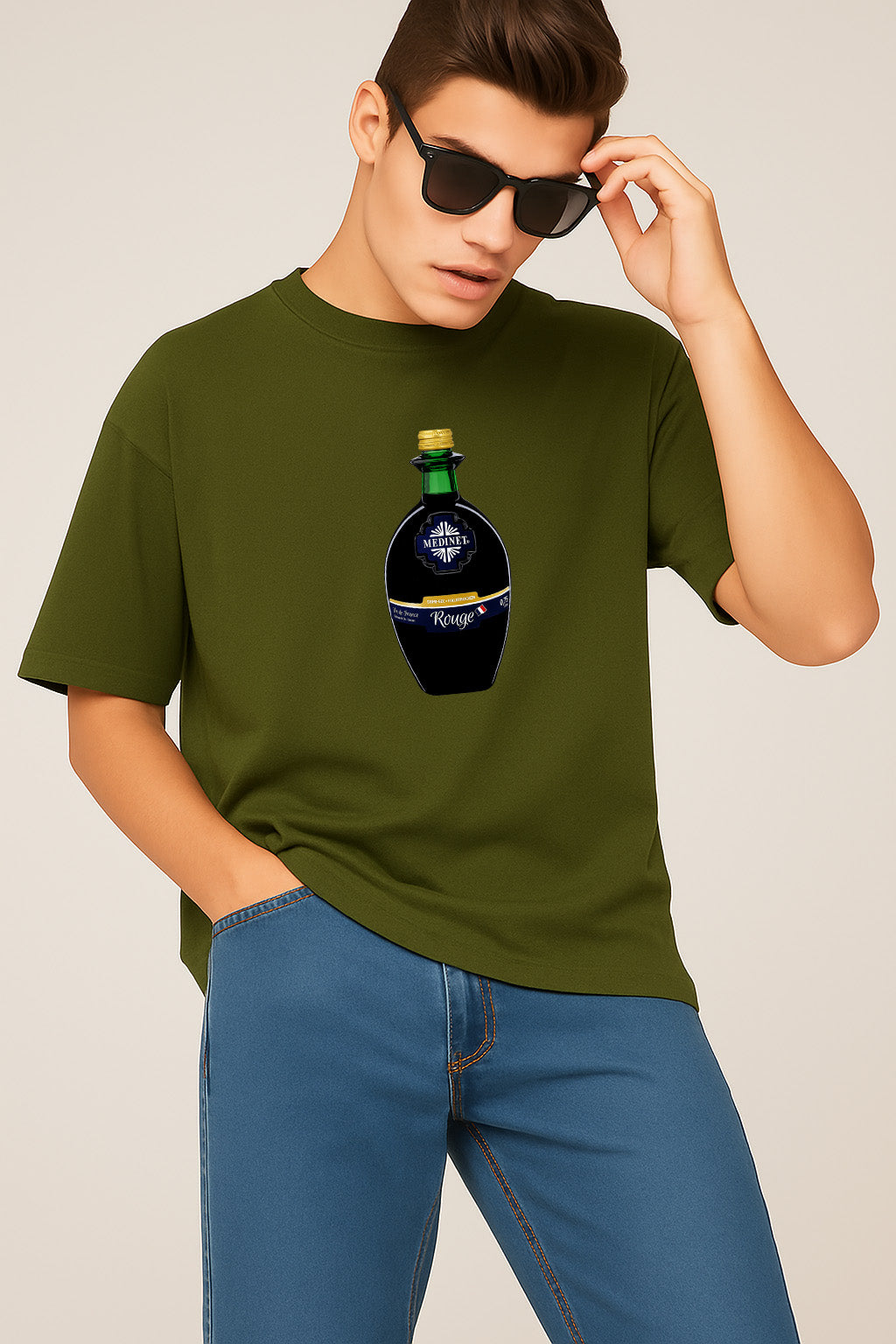 Premium Medinet Wine Bottle Oversized Tee