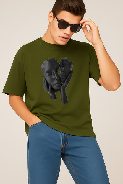 Premium Double Face Sculpture Graphic T-Shirt – Artistic Unisex Tee