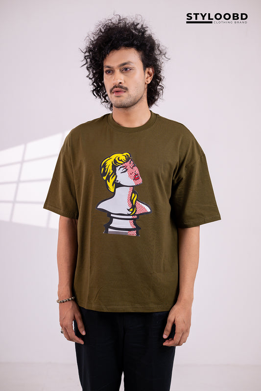 Premium Pop Art Female Bust Graphic T-Shirt – Retro Artistic Unisex Tee