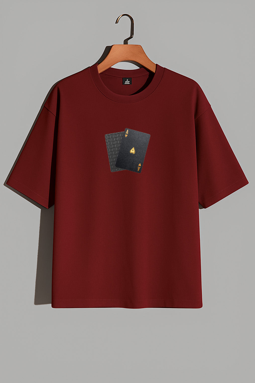 Premium Ace Pair Graphic Oversized Tee