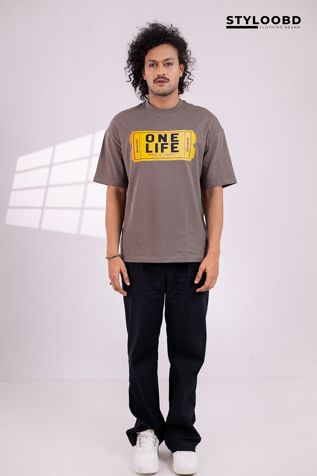 Oversized "One Life" Graphic T-Shirt