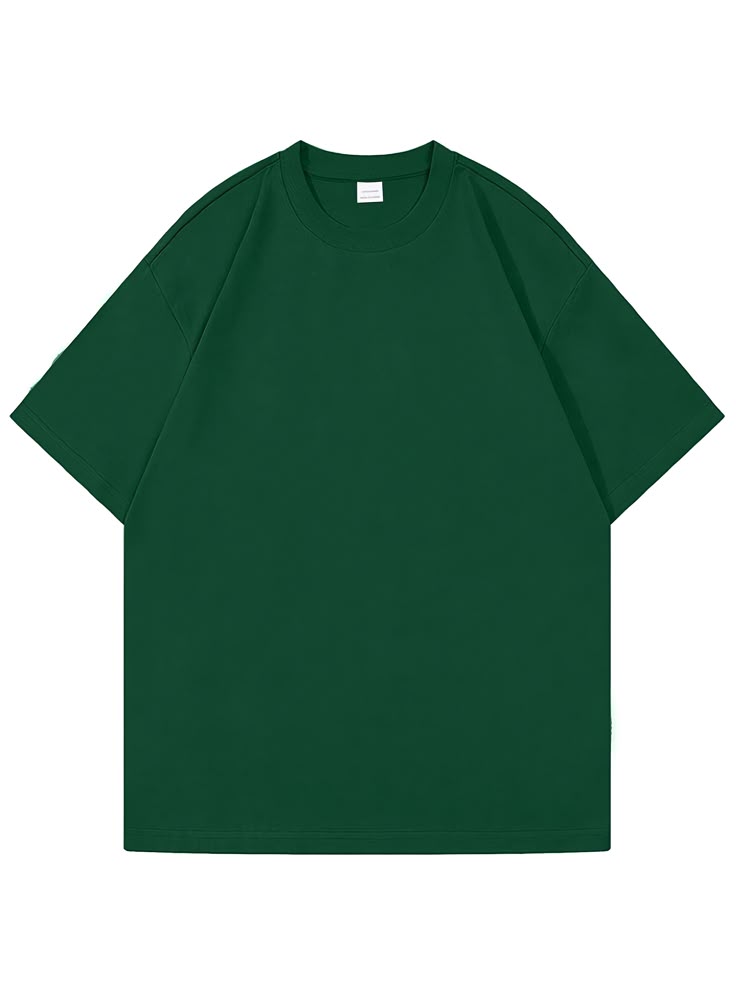 Minimalist Bottle Green Drop Shoulder Oversized T-Shirt – Unisex Streetwear