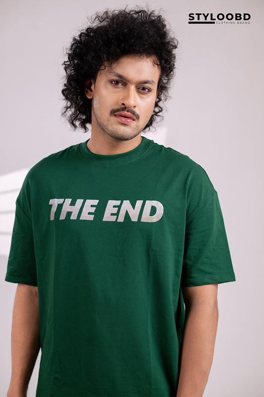 Oversized Unisex T-Shirt – "THE END" Graphic Tee