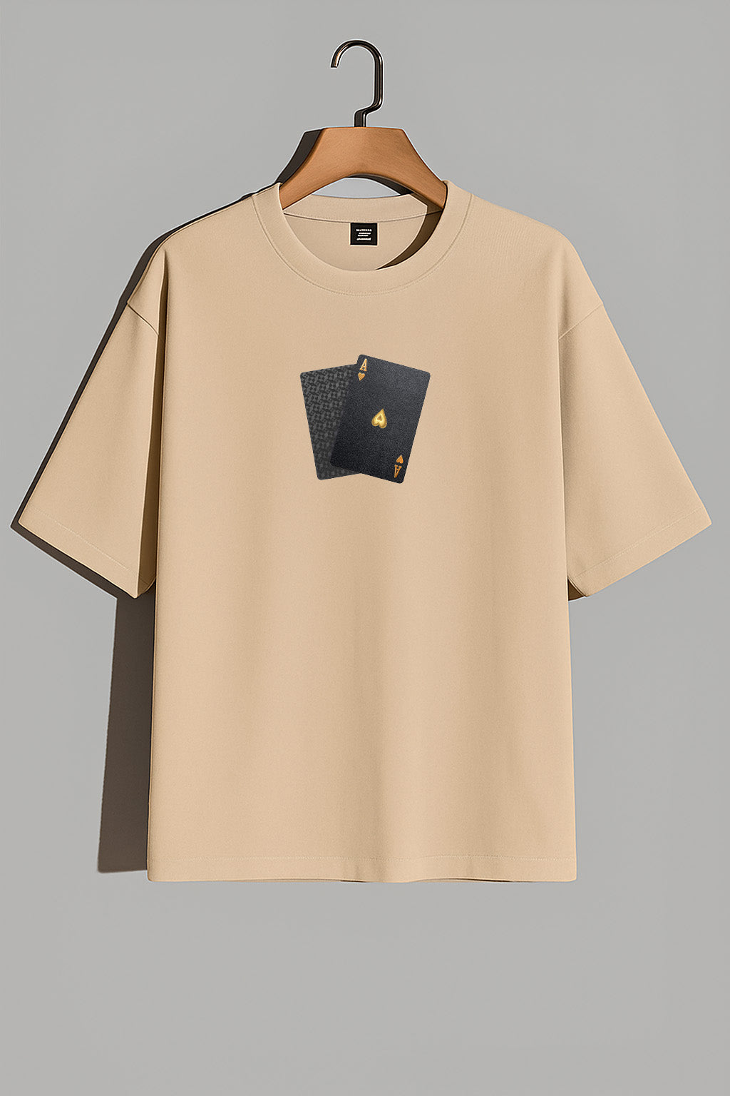 Premium Ace Pair Graphic Oversized Tee