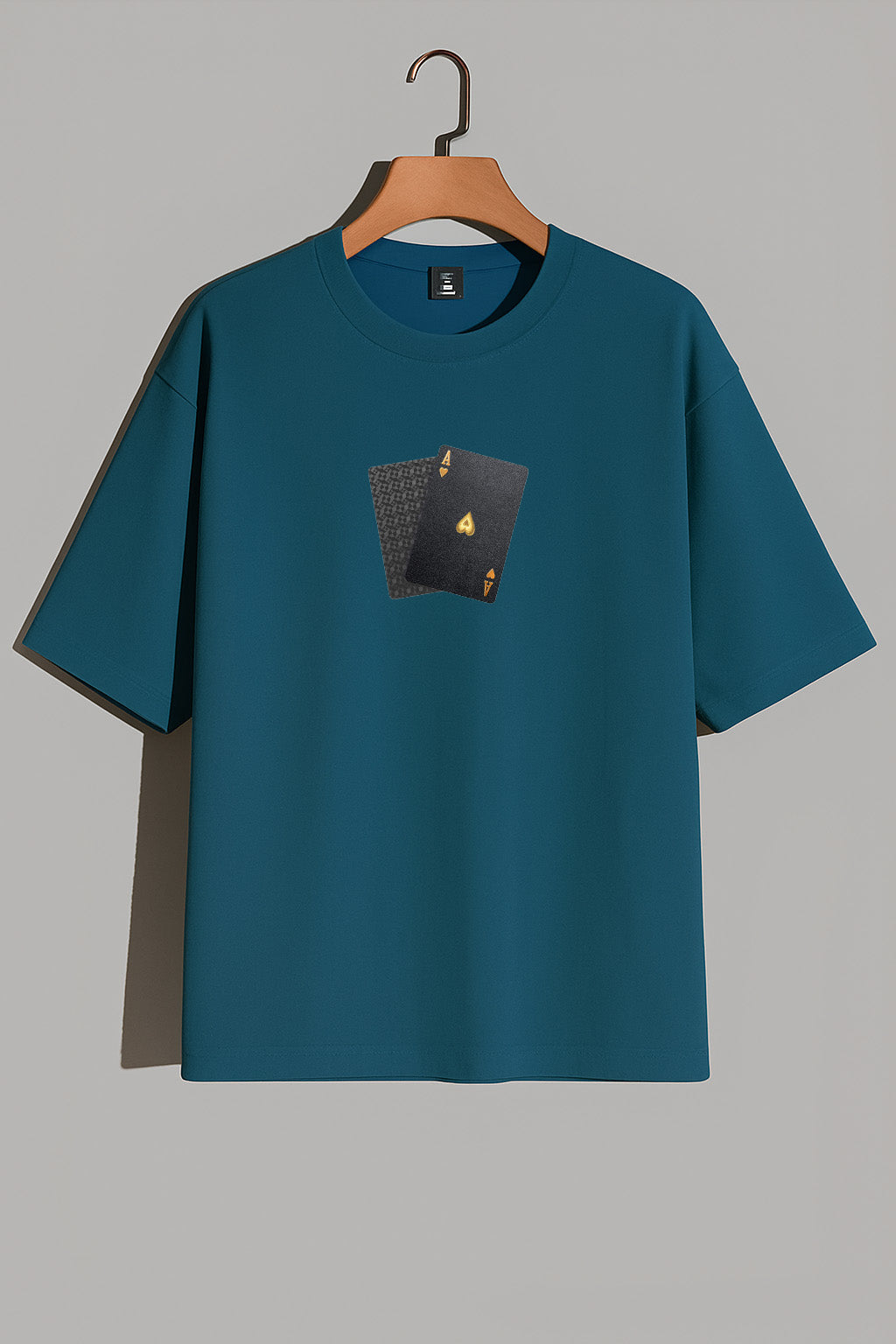 Premium Ace Pair Graphic Oversized Tee