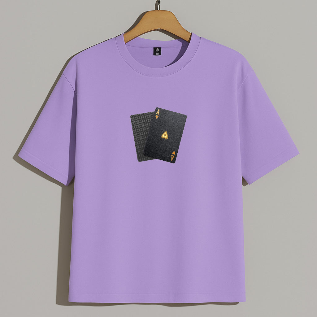 Premium Ace Pair Graphic Oversized Tee