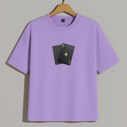 Premium Ace Pair Graphic Oversized Tee
