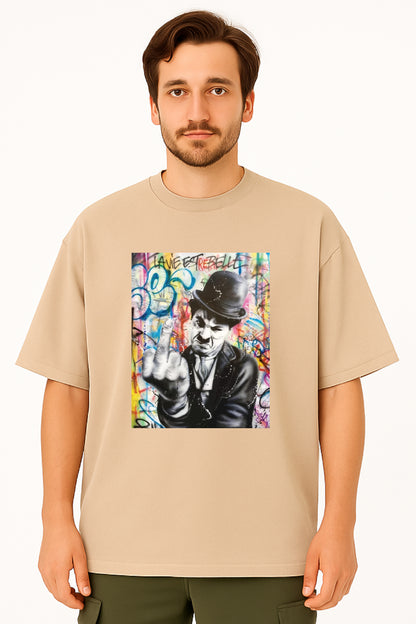 Charlie Chaplin Rebellious Art Graphic T-Shirt