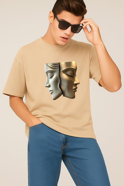 Premium Dual Face Sculpture Graphic T-Shirt – Elegant Artistic Unisex Tee