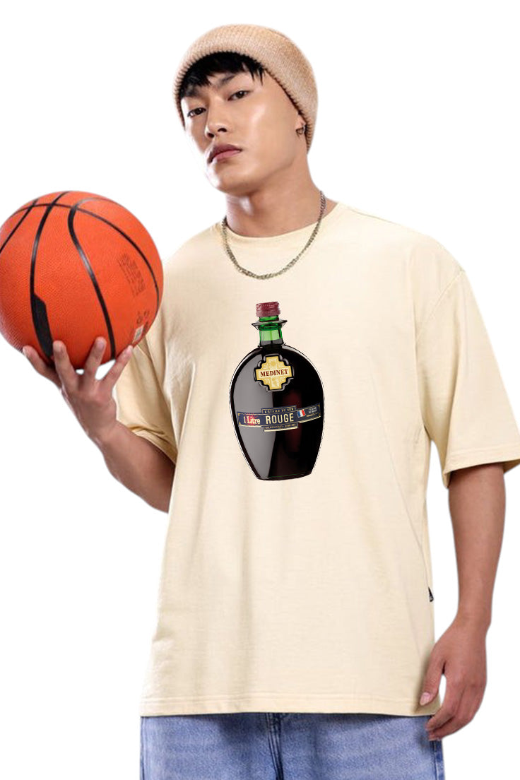 Premium Vintage Vibes Wine Bottle Graphic Tee – Forest Green Edition