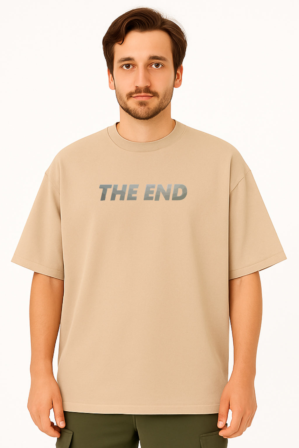 Oversized Unisex T-Shirt – "THE END" Graphic Tee
