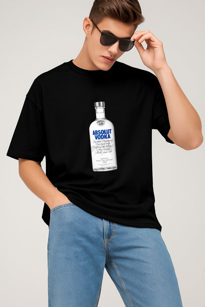 Premium Cool Graphic Tee with Absolut Vodka Print