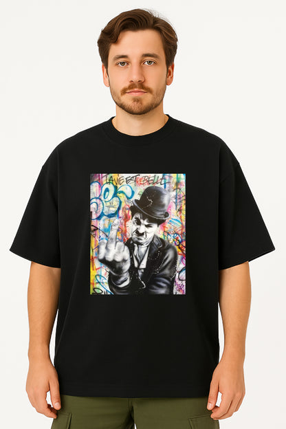 Charlie Chaplin Rebellious Art Graphic T-Shirt