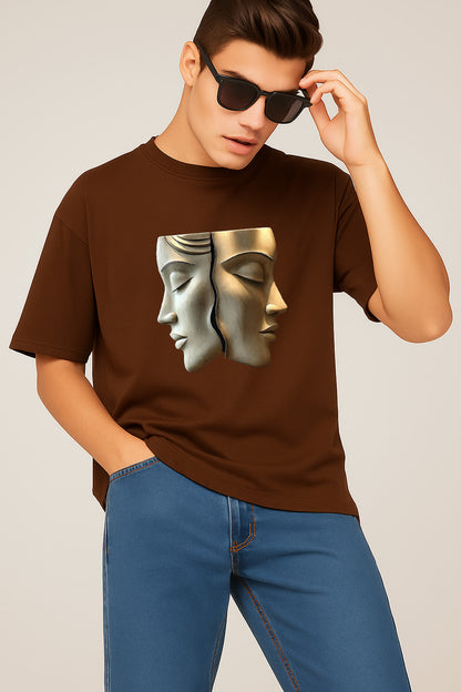 Premium Dual Face Sculpture Graphic T-Shirt – Elegant Artistic Unisex Tee