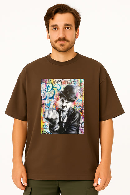Charlie Chaplin Rebellious Art Graphic T-Shirt