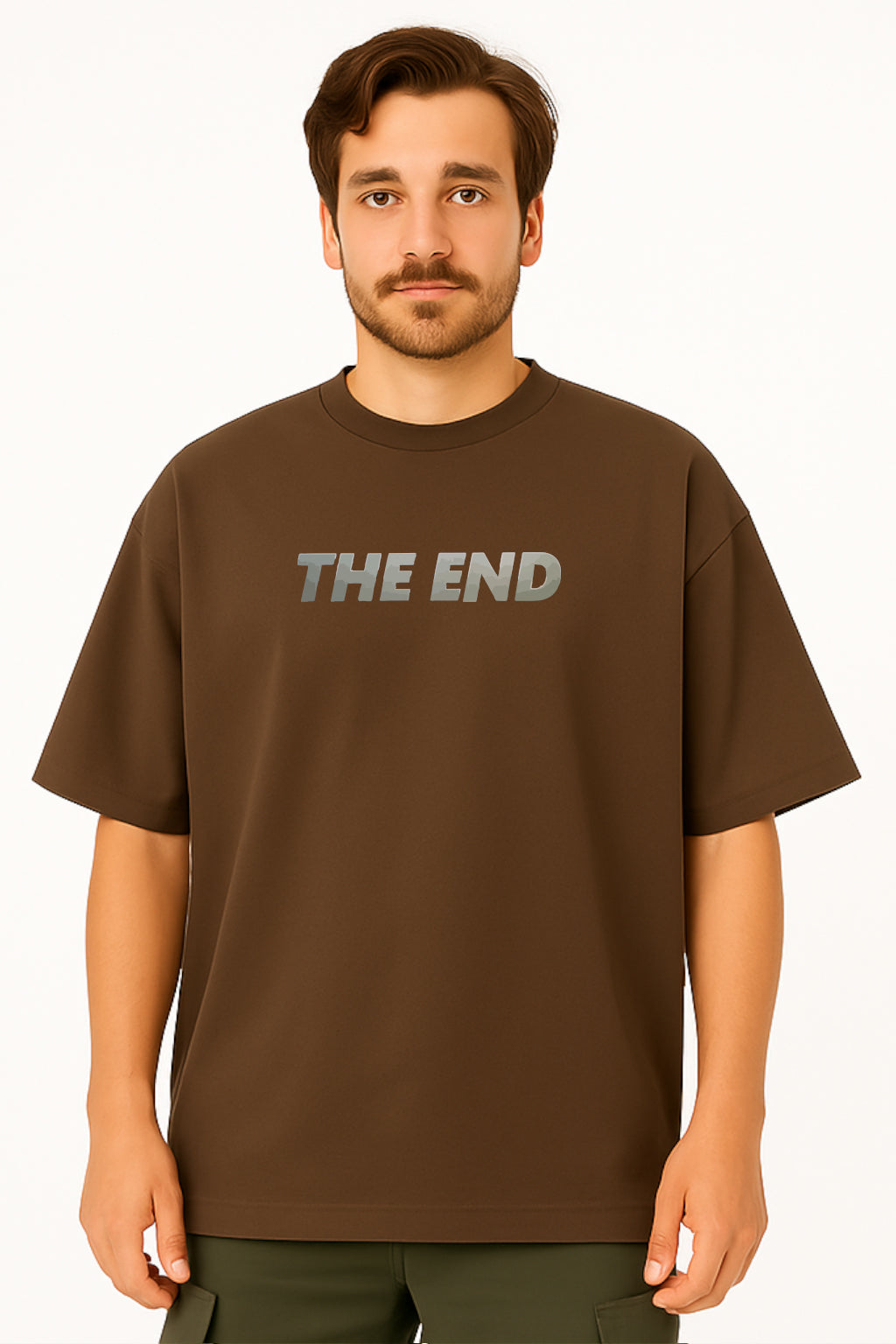 Oversized Unisex T-Shirt – "THE END" Graphic Tee