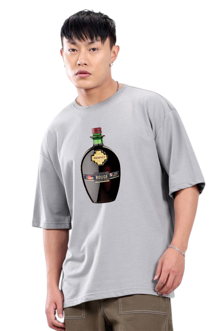 Premium Vintage Vibes Wine Bottle Graphic Tee – Forest Green Edition