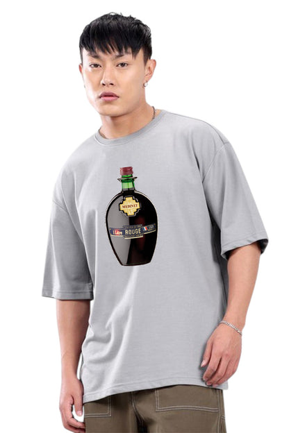 Premium Vintage Vibes Wine Bottle Graphic Tee – Forest Green Edition