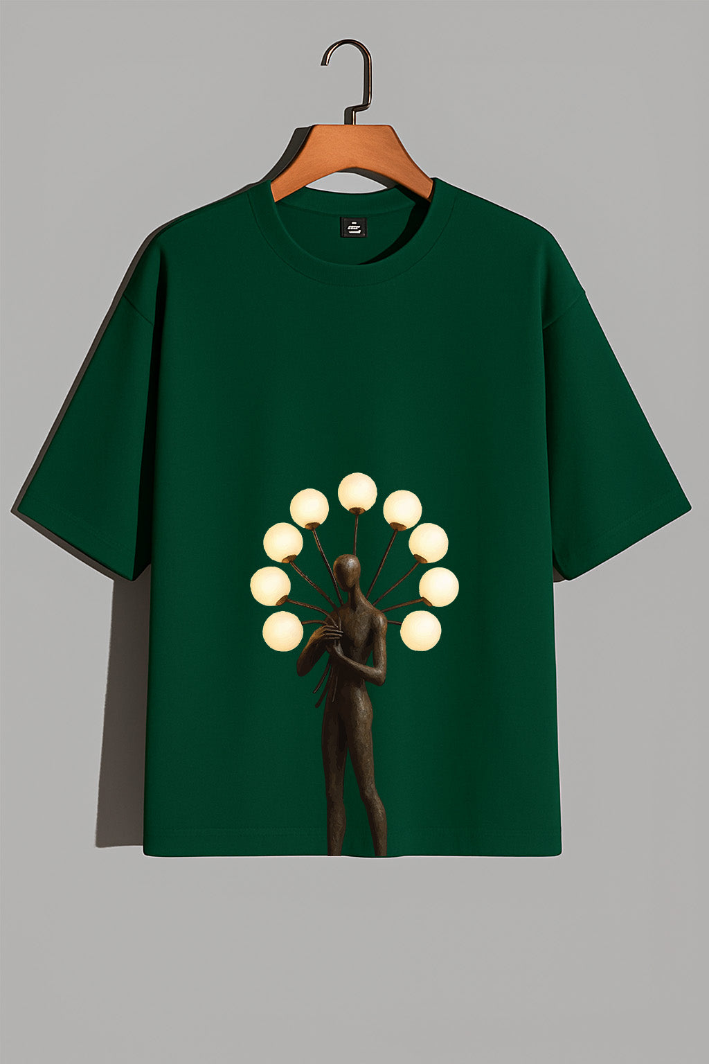 Premium Oversized T-Shirt with Surreal Lamp Figure – Modern Artistic Streetwear