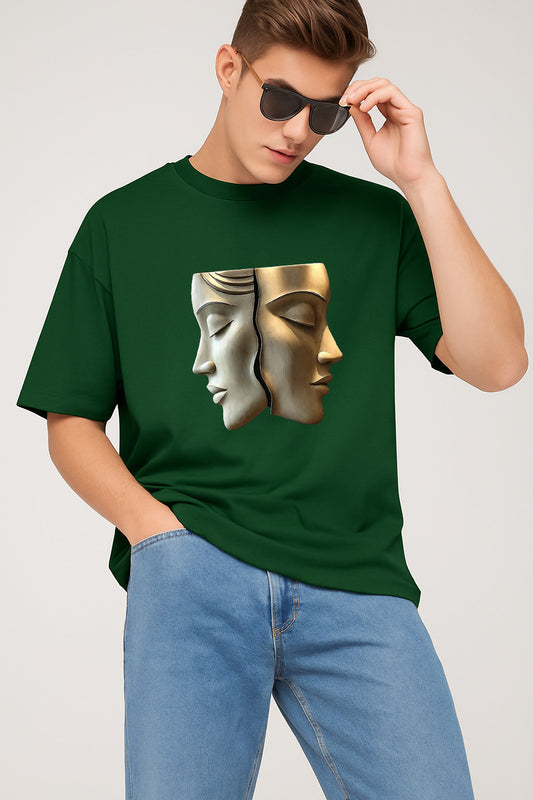 Premium Dual Face Sculpture Graphic T-Shirt – Elegant Artistic Unisex Tee
