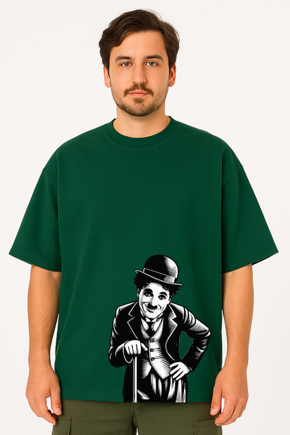 Charlie Chaplin Monochrome Oversized T-Shirt