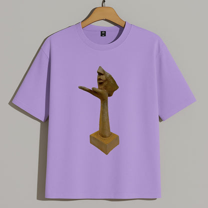 Premium Oversized Abstract Sculpture Print T-Shirt