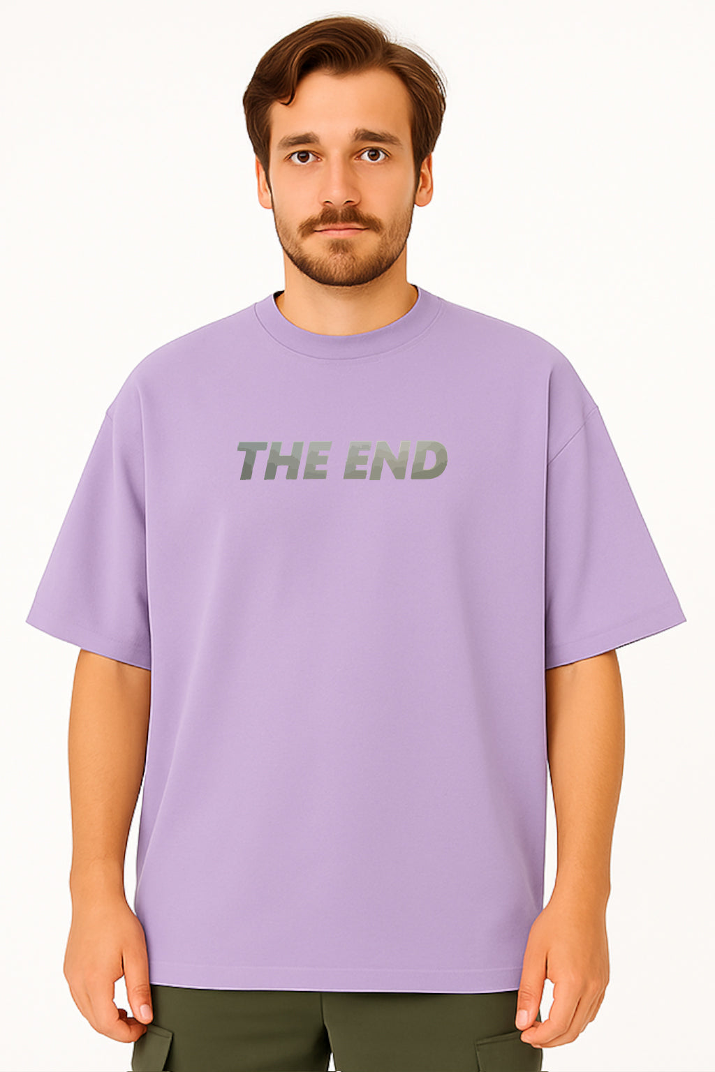 Oversized Unisex T-Shirt – "THE END" Graphic Tee