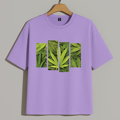 Premium Oversized Green Leaf Streetwear T-Shirt