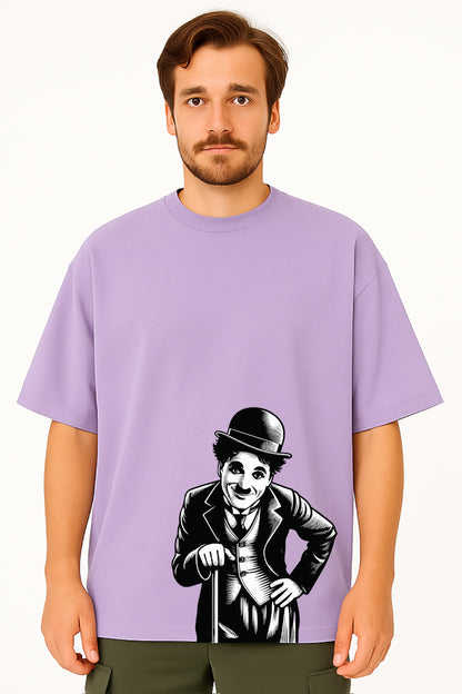 Charlie Chaplin Monochrome Oversized T-Shirt