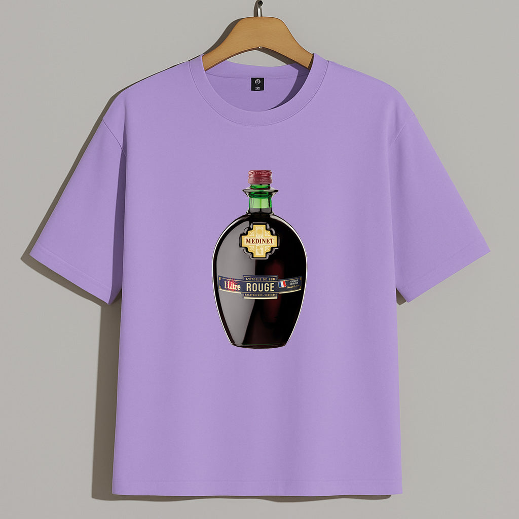 Premium Vintage Vibes Wine Bottle Graphic Tee – Forest Green Edition
