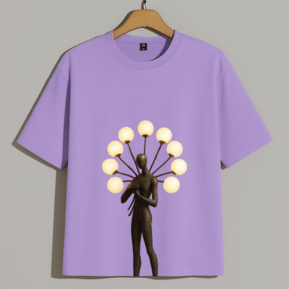 Premium Oversized T-Shirt with Surreal Lamp Figure – Modern Artistic Streetwear