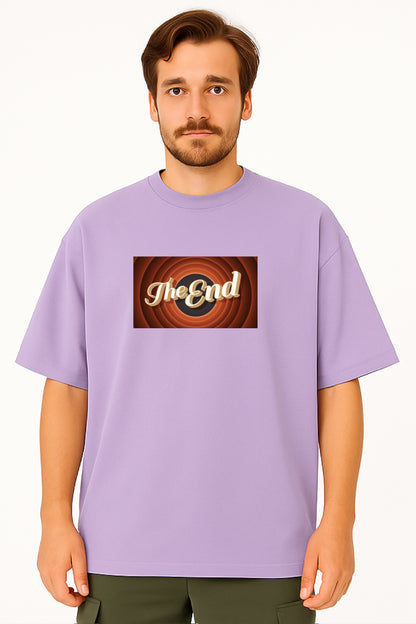 Oversized Unisex T-Shirt – Retro "The End" Graphic Tee