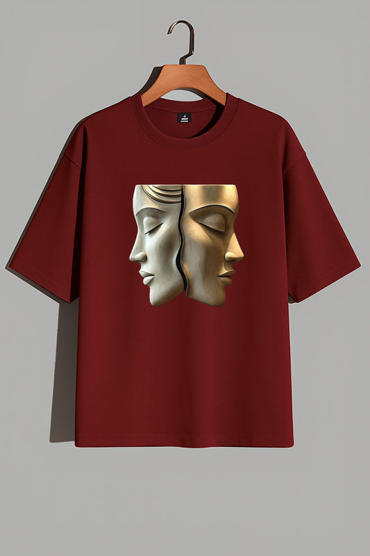 Premium Dual Face Sculpture Graphic T-Shirt – Elegant Artistic Unisex Tee