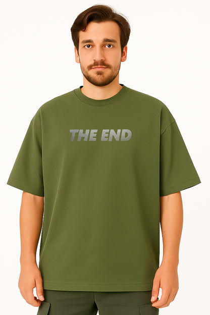 Oversized Unisex T-Shirt – "THE END" Graphic Tee