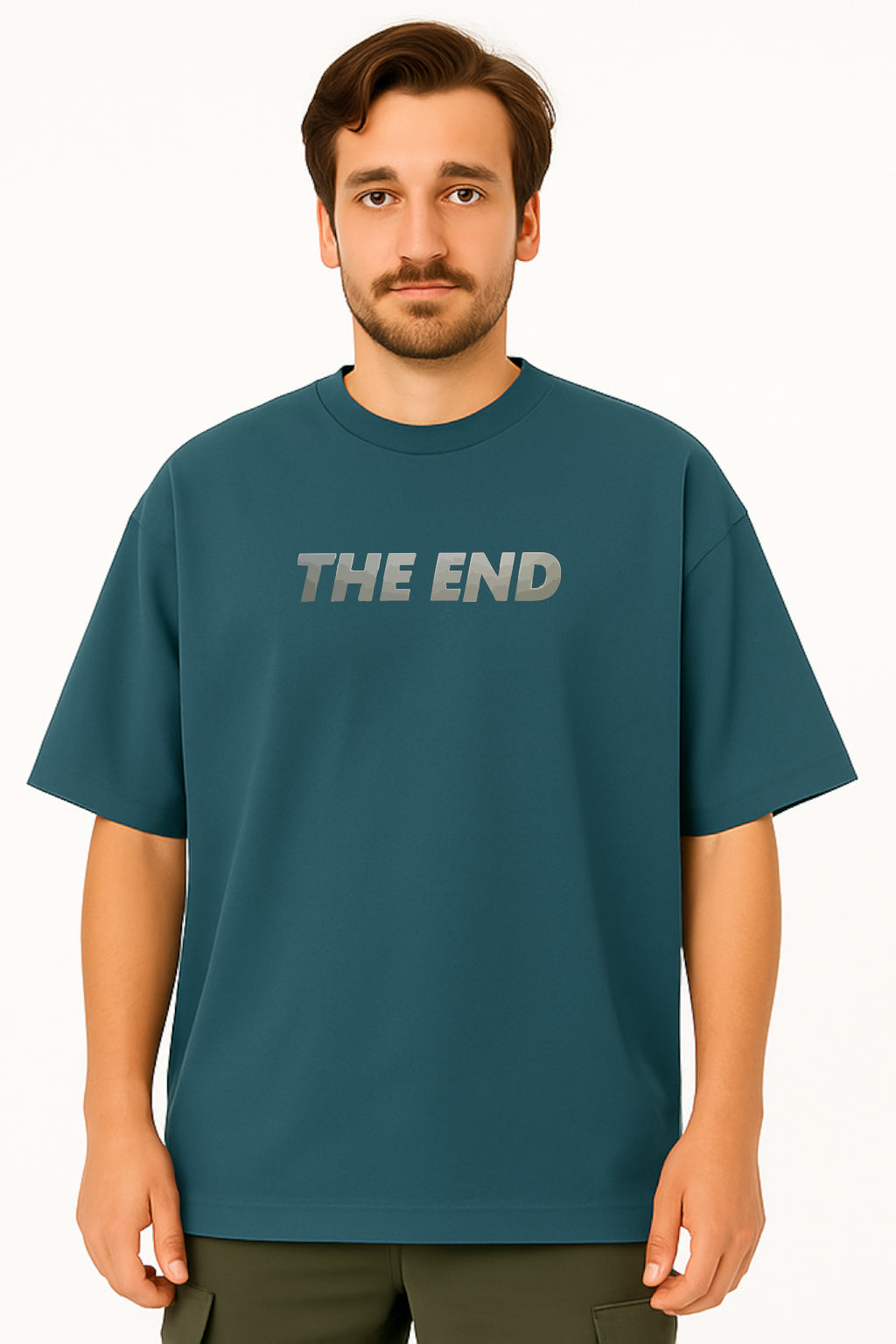 Oversized Unisex T-Shirt – "THE END" Graphic Tee